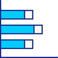 Bar Chart Blue Filled Icon vector