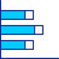 Bar Chart Blue Filled Icon vector