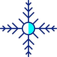 Snowflake Blue Filled Icon vector