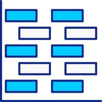 Gantt Chart Blue Filled Icon vector