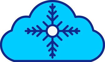 clima azul lleno icono vector