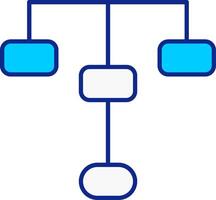 Hierarchical Structure Blue Filled Icon vector
