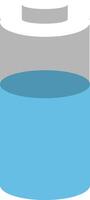 Illustration of a battery with blue fill in a flat design style. vector