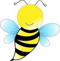 Happy Honey Hop in Bee Illustration - Playful Harmony Unveiled vector