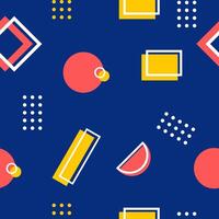 Colorful Memphis Design Pattern With the Fun and Modern Concept vector