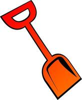 Shovel on a white background. Vector illustration of a shovel.