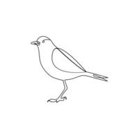 Vector in one continuous line drawing of bird best use for logo, poster, banner and background.