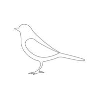 Vector in one continuous line drawing of bird best use for logo, poster, banner and background.