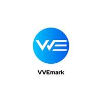 Vvemark - Highlights the Initial Letter W and E Logo Template Design Vector, Representing a Network and Connection Logo. vector