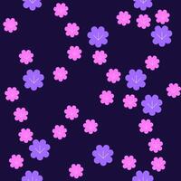 Small Flower Leaf Repeat Pattern vector