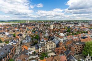 View of the city of Leuven from the university library tower photo