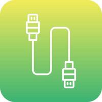 icono de vector de cable usb