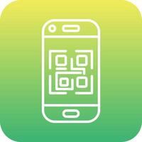 icono de vector de código qr