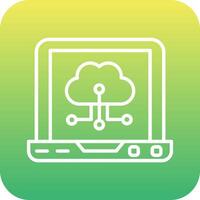 icono de vector de computación en la nube