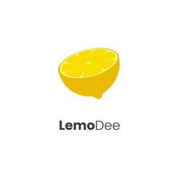 Slice of Lemon With Drops Logo or Icon Concept Design vector