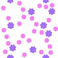 Small Flower Leaf White Repeat Pattern vector