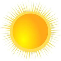 Sun Icon With Gradient Color. Vector Illustration.