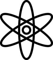 React and Atom Logos Paired with Nuclear and Ion Vectors in Black and White