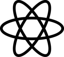 React and Atom Logos with Nuclear and Ion Vectors