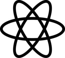 React and Atom Logos with Nuclear and Ion Vectors