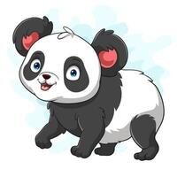 dibujos animados panda oso en blanco antecedentes vector