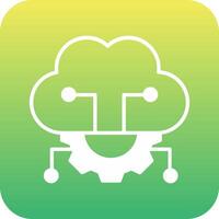 Cloud Server Settings Vector Icon