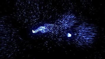 gnista partikel explosion brista effekt abstrakt kul effekt animering på svart bakgrund video