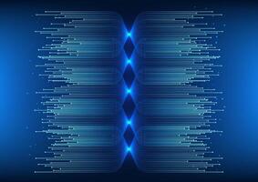 Big data technology background Divided digital light lines Shows the transmission of technological command code information over a high-speed internet network. Future information Vector