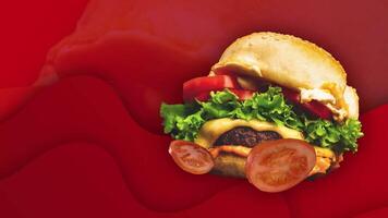 hamburguesa producto anuncios animación para negocio video