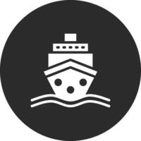 icono de vector de barco