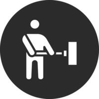 Man Holding Wiper Vector Icon