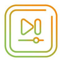 Video Next Track Square Vector icon