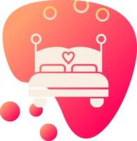 icono de vector de cama doble