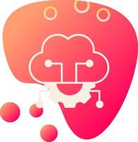 Cloud Server Settings Vector Icon