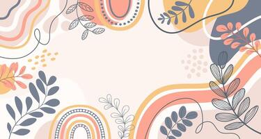 diseño banner marco flor primavera fondo con hermosa. fondo de flores para el diseño. fondo colorido con plantas tropicales. vector