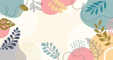 diseño banner marco flor primavera fondo con hermosa. fondo de flores para el diseño. fondo colorido con plantas tropicales. vector