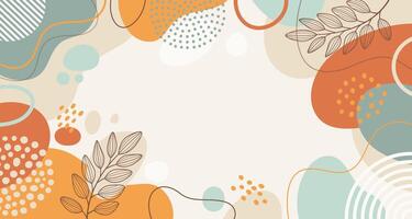 Design banner frame flower Spring background with beautiful. flower background for design. Colorful background with tropical plants. vector