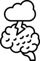 icono de vector de lluvia de ideas