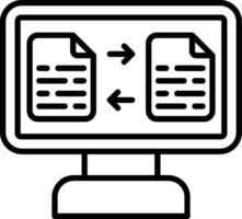 icono de vector de transferencia de archivos