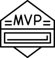 icono de vector de mvp