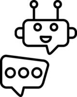 Robot Chat Vector Icon