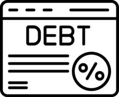 Debt Vector Icon