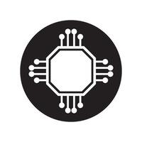 Microchip icon vector