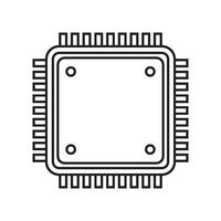 Microchip icon vector