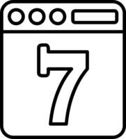 Seven Vector Icon