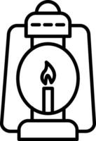 Oil Lamp Vector Icon