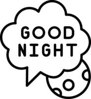 Good Night Vector Icon