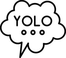 yolo vector icono