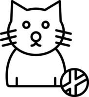 icono de vector de gato