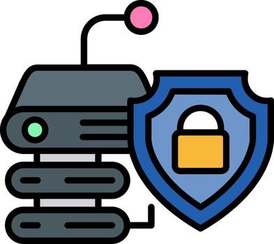 icono de vector de seguridad de datos